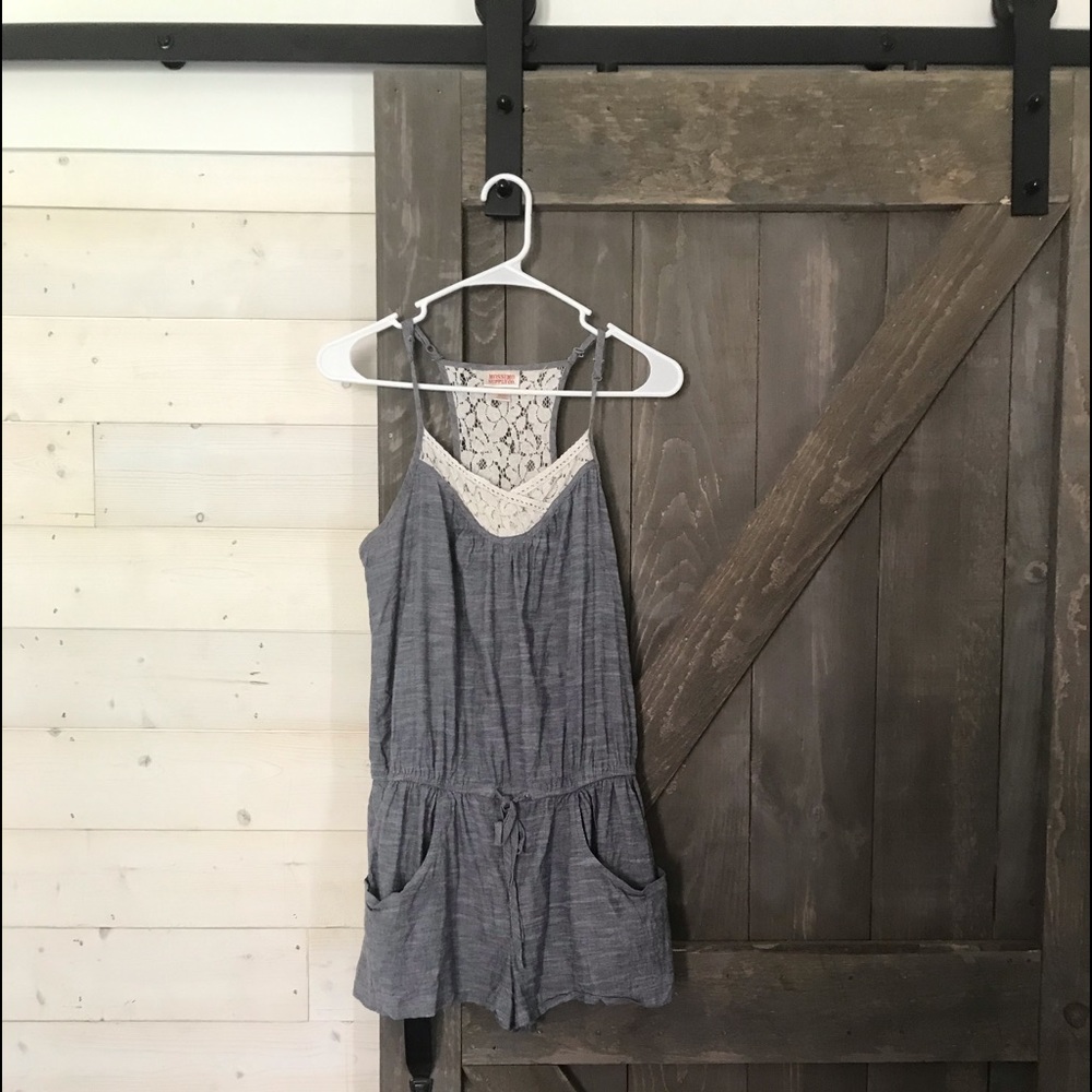 Heather grey romper, GREAT CONDITION